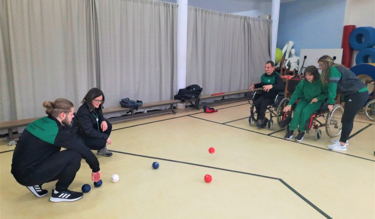 Treino de Boccia, no CACI